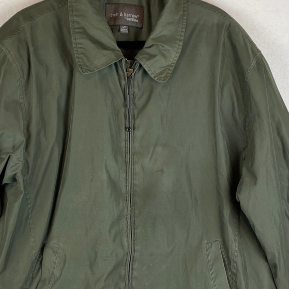Croft & Barrow Mens Olive Green Fleece Lined Jacket Ultimate Stain Defense LT - Picture 9 of 9